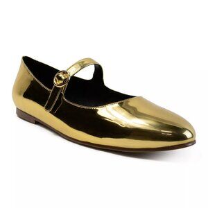 155$ SMASH Dominique Mary Jane Ballet Flats Shoes Women's Size 8 US Gold